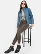 Mettle Women Blue Padded Jacket Fashion