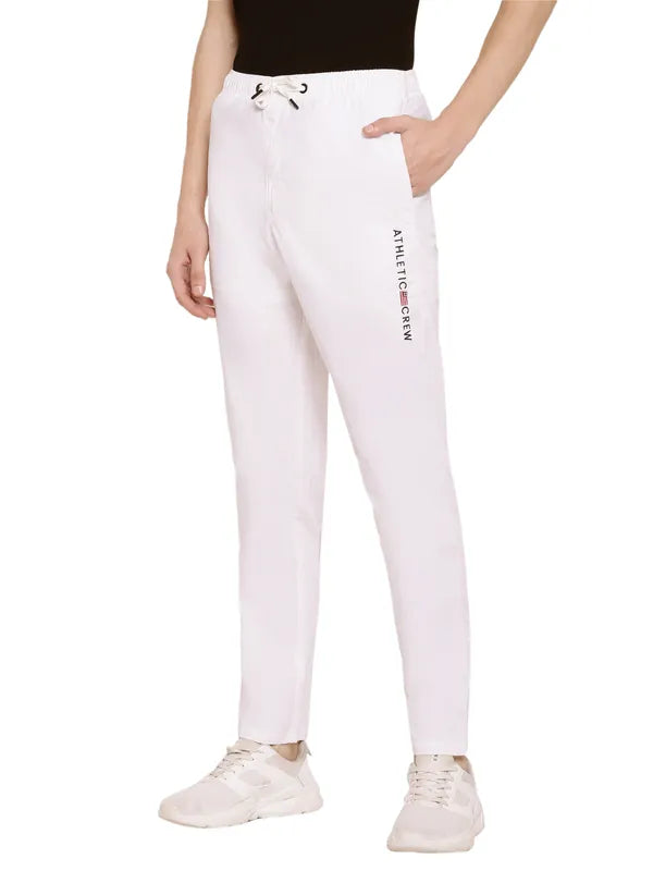 Octave Men White Cotton Track Pants Fashion