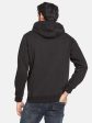 Octave Men Black Printed Hooded Sweatshirt Hot on Sale