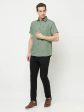 Mettle Men Olive Green Printed Casual Shirt Online Hot Sale