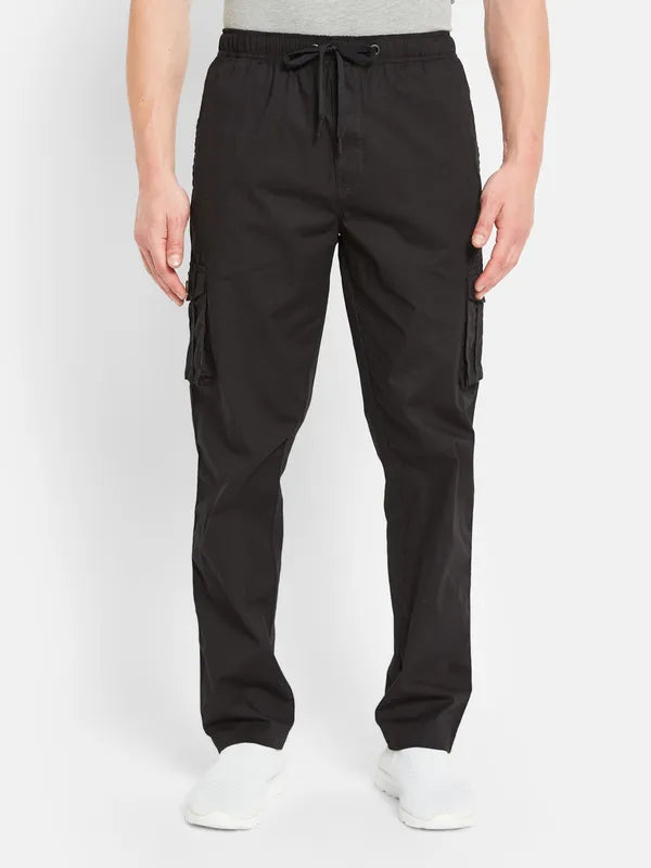 Octave Men Mid-Rise Cotton Cargo Track Pants Cheap