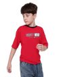 Octave Boys Typography Printed Round Neck Cotton T-Shirt Hot on Sale