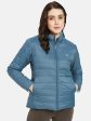 Mettle Women Blue Padded Jacket Fashion