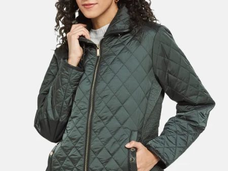 Mettle Women Green Knitted Jacket Cheap