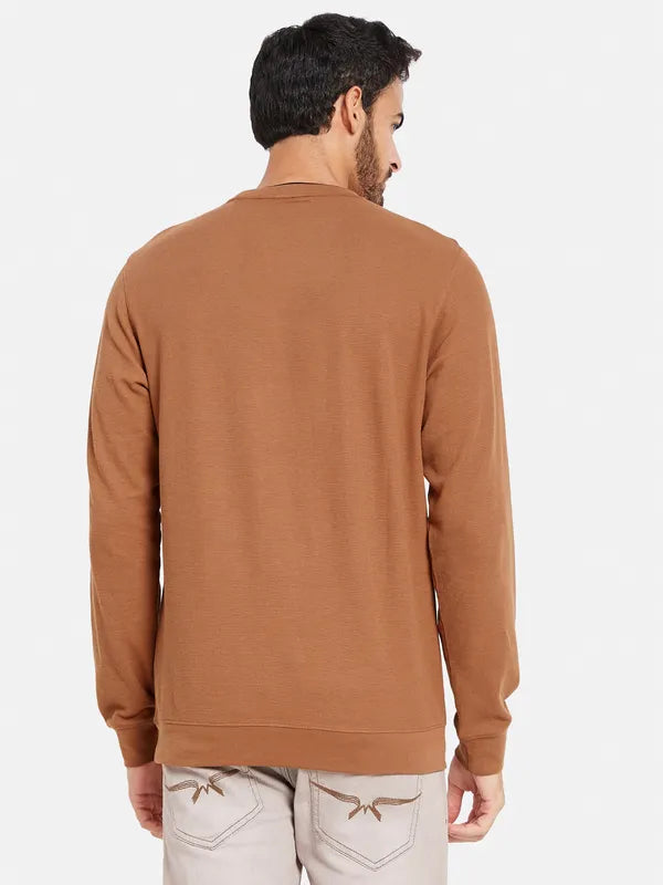 Octave Men Orange Sweatshirt Fashion