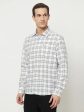 Mettle Men White Tartan Checks Checked Casual Shirt Sale