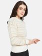 Mettle Women Cream-Coloured  Brown Chevron Printed Pullover Online