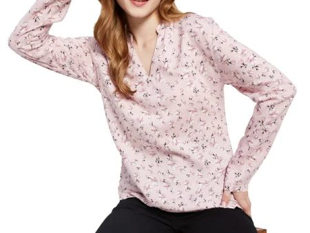 All Over Print V Neck Top For Cheap