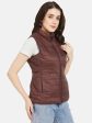 Mettle Women Maroon Quilted Jacket Cheap