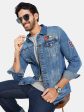 Mettle Men Blue Woven Jacket Online Hot Sale