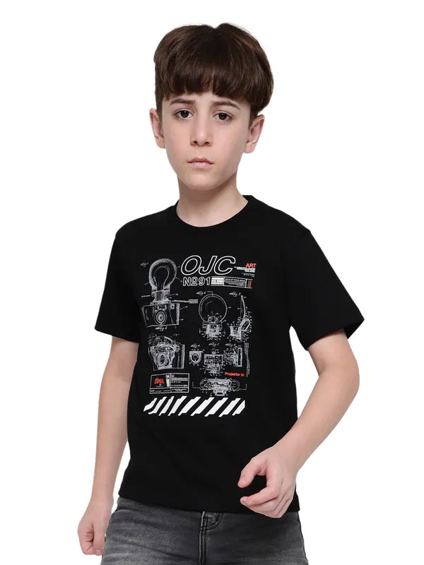 Octave Boy Graphic Printed Round Neck T-Shirt Sale