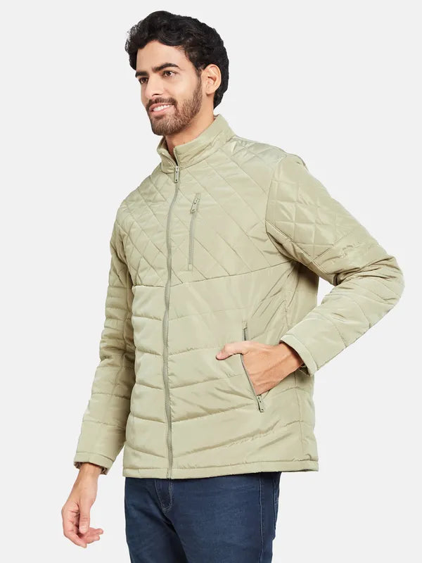 Mettle Men Beige Woven Jacket For Sale