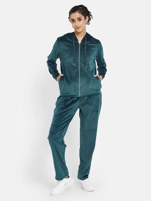 Mettle Hooded Neck Jacket With Mid Rise Track Pant Discount