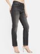 Mettle Women Charcoal Mildly Distressed Light Fade Stretchable Jeans For Cheap