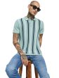 Mettle Striped Polo Collar Cotton Regular Fit Casual T-Shirt Cheap