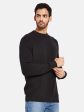 Ribbed Long Sleeves Cotton Pullover For Cheap