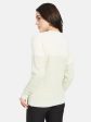 Mettle Women Olive Green Colourblocked Pullover Online Sale