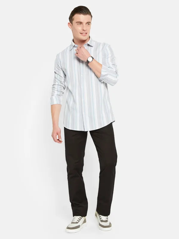 Mettle Vertical Striped Cotton Casual Shirt Supply