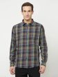 Mettle Men Olive Green Tartan Checks Checked Casual Shirt For Discount