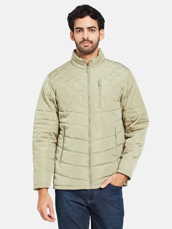 Mettle Men Beige Woven Jacket For Sale