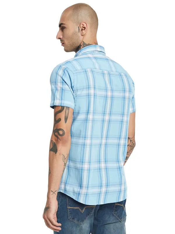 Mettle Tartan Checks Opaque Checked Cotton Casual Shirt For Cheap