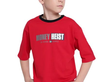 Octave Boys Typography Printed Round Neck Cotton T-Shirt Hot on Sale