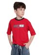 Octave Boys Typography Printed Round Neck Cotton T-Shirt Hot on Sale