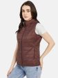 Mettle Women Maroon Quilted Jacket Cheap