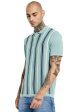 Mettle Striped Polo Collar Cotton Regular Fit Casual T-Shirt Cheap