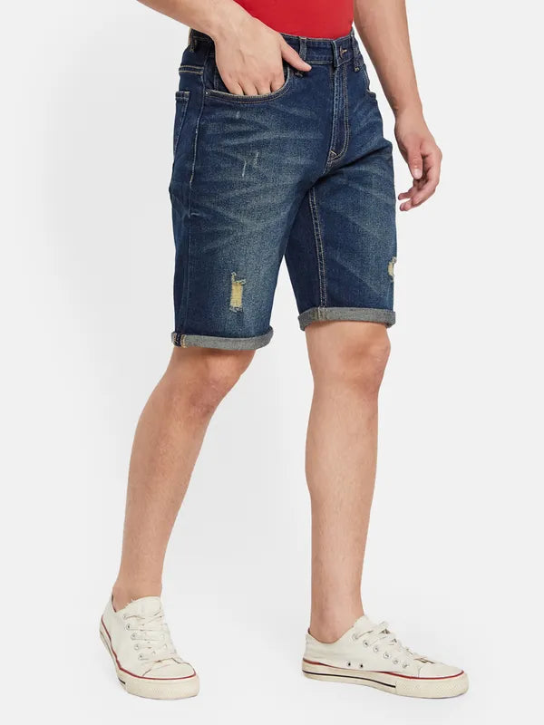 Rugged Denim Long Shorts Cheap