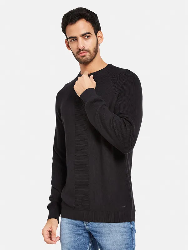 Ribbed Long Sleeves Cotton Pullover For Cheap