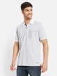 Stripes Print Polo T-Shirt With Chest Pocket Hot on Sale