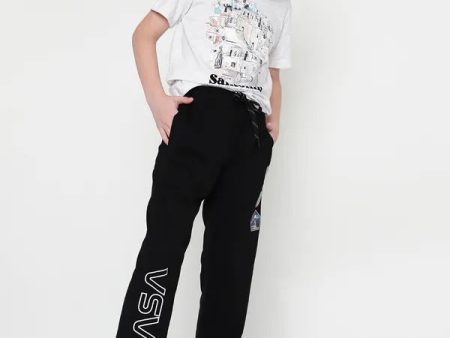 Octave Boys Printed Cotton Track Pants on Sale