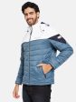 Mettle Men Blue Colourblocked Woven Jacket For Sale