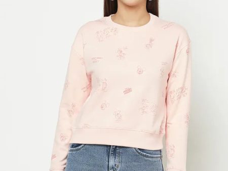 Women Pastel Pink Sweatshirts Online Sale