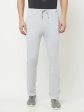 Octave Men Grey-Melange Solid Cotton Track Pant Sale