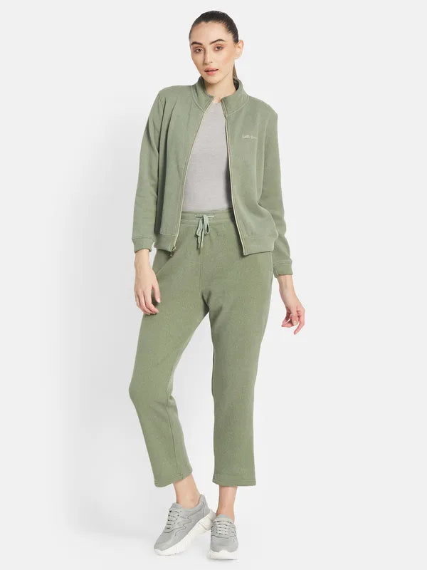 Mettle Women Olive-Green Solid Tracksuits For Sale