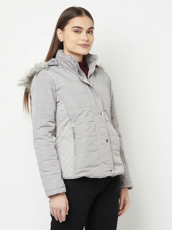 Women Light Grey Front Open Jackets Online Sale