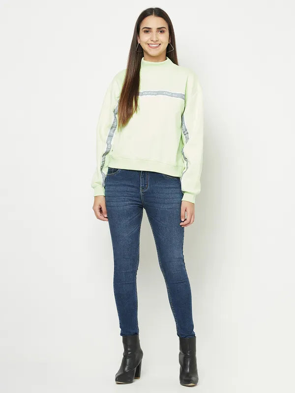 Women Neon Green Sweatshirts Online Sale