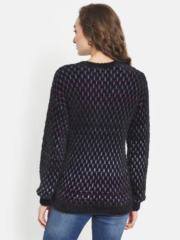 Women Printed Round Neck Pullover Supply