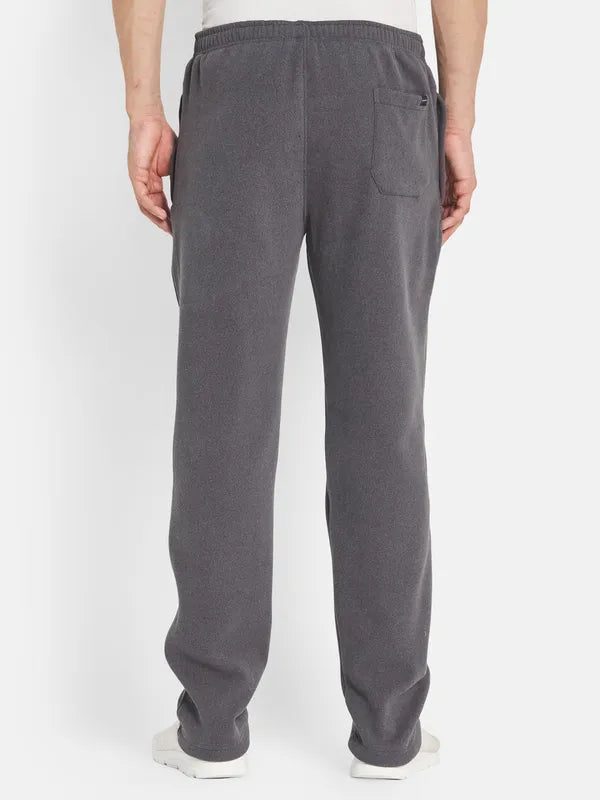 Octave Men Grey Solid Mid-Rise Cotton Joggers Sale