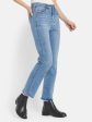 Women Straight Fit Low Distress Heavy Fade Stretchable Jeans Discount