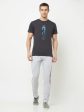 Octave Men Grey Melange Solid Cotton Track Pants Online Sale