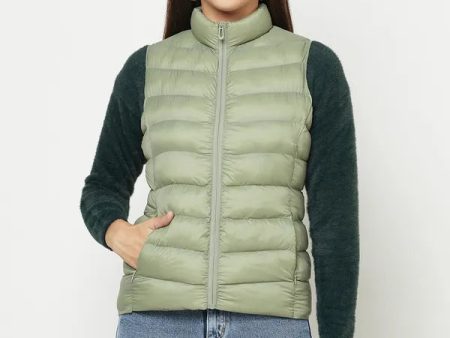 Women Misty Green Front Open Jackets Online Hot Sale