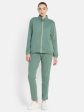 Mettle Women Olive-Green Solid Tracksuits Sale