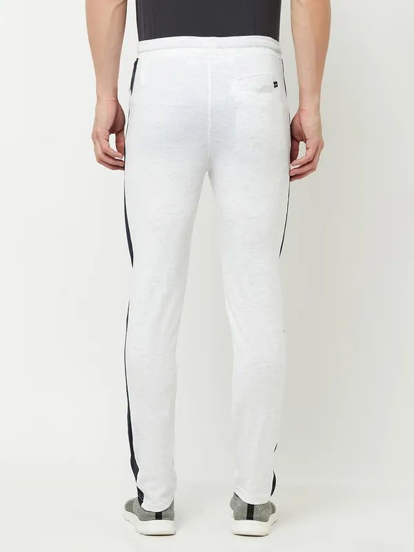 Octave Men White Solid Cotton Track Pants Discount