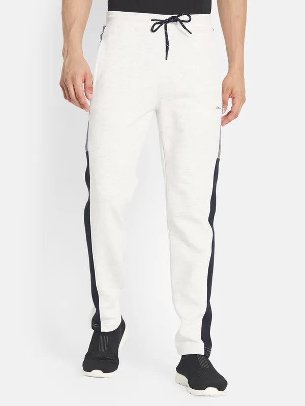 Octave Men White Solid Cotton Track Pants For Sale