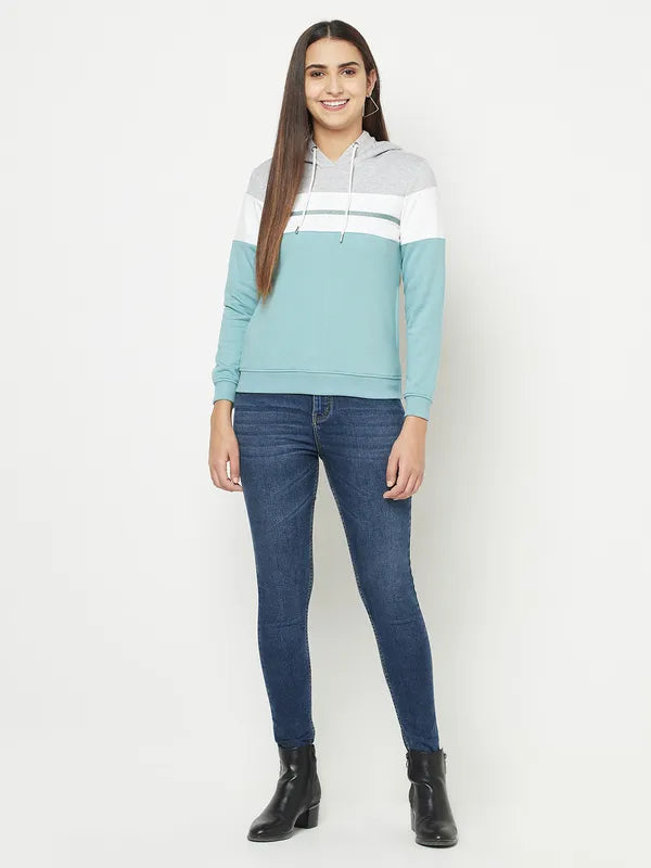 Women Light Teal Sweatshirts Online Hot Sale