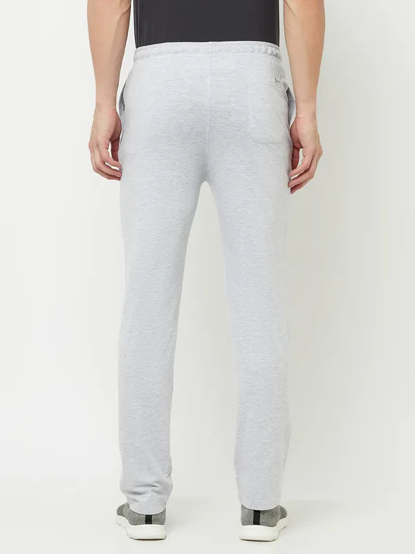 Octave Men Grey-Melange Solid Cotton Track Pant Sale