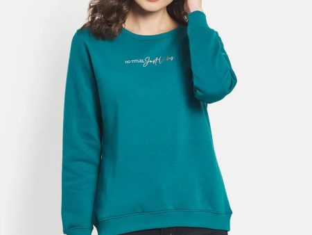 Women Solid Full Sleeve Sweatshirt Fashion